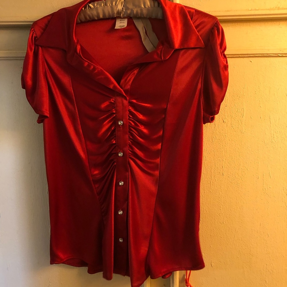 Red Satin Shirt